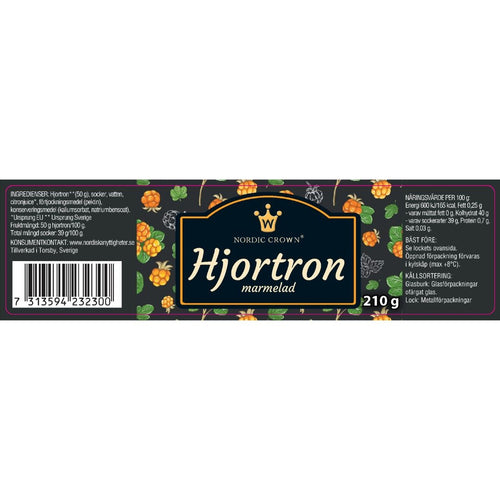 Nordic Crown Hjortronmarmelad 210 g, bild 2